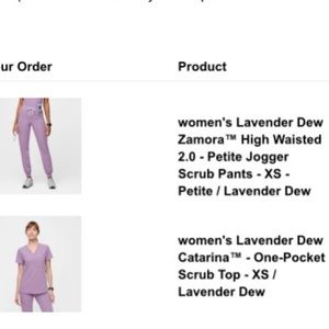 Lavender figs scrubs set petite